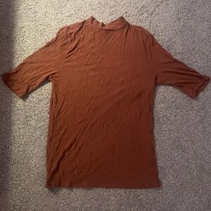 Rubbed Rust Brown Women's Top